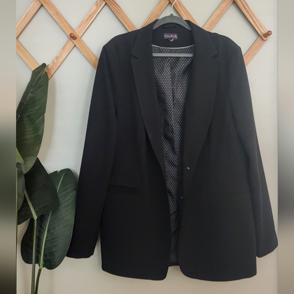Long Tall Sally Black Blazer for Women, Size  16